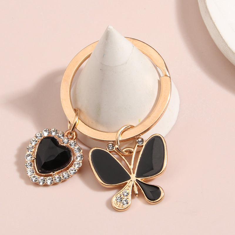 Wholesale 10PCS/PACK Butterfly Pendant Keychain Alloy